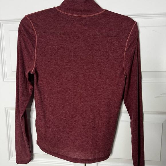 Madewell Maroon Long Sleeve Top Large - Picture 4 of 4